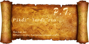 Pikó Terézia névjegykártya