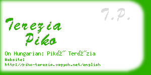 terezia piko business card